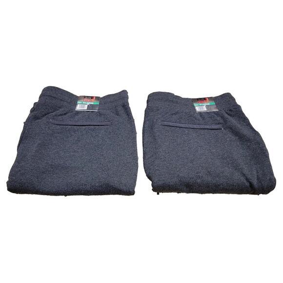 LOT 2 Men's 32 Degree Heat XL 36" Jogger Soft Fleece Tech Sweatpants BLACK NEW - Picture 1 of 5